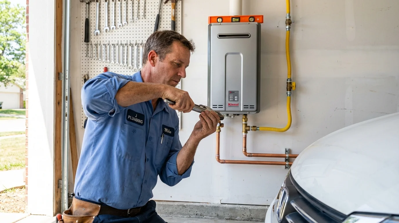 Tankless water heater installation by a Johns Plumbing LLC plumber in Hayfork